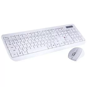 Klawiatura i mysz C-Tech WLKMC-01, CZ/SK (WLKMC-01W) Biała - Zestawy myszka + klawiatura - miniaturka - grafika 1