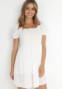 Biała Sukienka Bawełniana Xyle - Sukienki - miniaturka - grafika 1