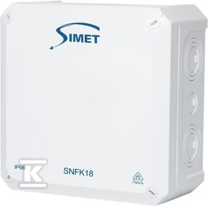 Puszka instalacyjna naścienna SNFK18, 180x180x9,3 IP66 biały - Puszki elektryczne i akcesoria - miniaturka - grafika 1