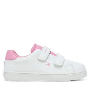 Sneakersy Tommy Hilfiger Low Cut Velcro Sneaker T1A9-33965-1355 S Biały - Buty dla dziewczynek - miniaturka - grafika 1