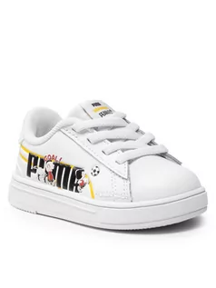 Buty dla dziewczynek - Puma Sneakersy Peanuts Serve Pro Ac Inf 380938 01 Biały - grafika 1