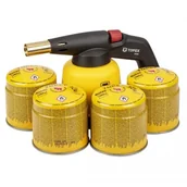 Opalarki - Lampa lutownicza gazowa na naboje 190 g + 4 naboje gazowe z zaworkiem - miniaturka - grafika 1