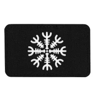 Odzież taktyczna i umundurowanie - M-Tac - Naszywka Hełm Grozy - Cordura 500D - Laser Cut - Pozioma - Fluorescencyjna - Czarny/GID- 51222299 - miniaturka - grafika 1