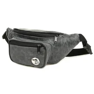 Nerki - Szara Nerka saszetka skórzana solidna BELTIMORE logo F40 szary, srebrny - miniaturka - grafika 1