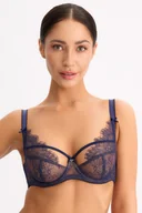 Biustonosze - Bella Misteria 64-146 Magiczny Szafir biustonosz miękki koronkowy granatowy - miniaturka - grafika 1