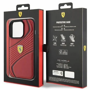 Etui Ferrari Twist Metal Logo na iPhone 15 Pro - czerwone - Etui i futerały do telefonów - miniaturka - grafika 8