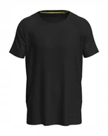 Koszulki męskie - Koszulka męska T-shirt Stedman Active 140 Raglan Men ST8410 Black Opal XL - miniaturka - grafika 1