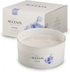 NoName świeca zapachowa Accents Czas spa 13,7 cm wosk biały twm_478437 - Świece - miniaturka - grafika 1