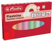 Masy plastyczne - Herlitz Plastelina pastelowa 8 kolorów - miniaturka - grafika 1
