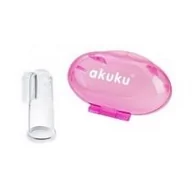 Inne akcesoria do pielęgnacji dzieci - Akuku SZCZOTECZKA SILIKONOWA PINK ALA0265 - miniaturka - grafika 1