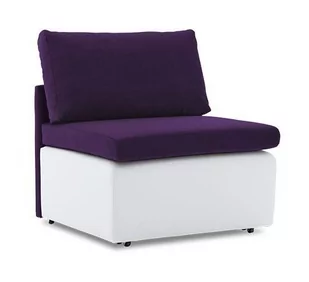 Fotel do salonu, rozkładany, Agi, 83x86x69 cm, fioletowy, biały - Fotele - miniaturka - grafika 1
