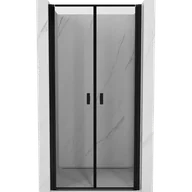 Ścianki i drzwi prysznicowe - Mexen Mist drzwi prysznicowe uchylne 120 cm, czarna ramka, czarne - 8A7-120-000-70-70 - miniaturka - grafika 1