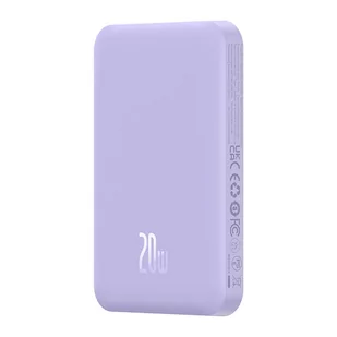 Baseus Magnetyczny mini powerbank 5000mAh 20W fioletowy - Powerbanki - miniaturka - grafika 4