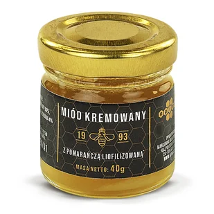 MIÓD Kremowany z POMARAŃCZĄ liofilizowaną 40g - Miód - miniaturka - grafika 1
