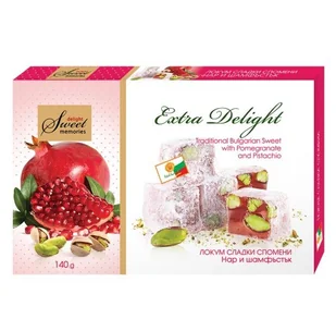 Lokum- tradycyjny bułgarski przysmak z Granatem i Pistacjami 140G - Cukierki - miniaturka - grafika 1