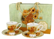 Filiżanki - Zestaw filiżanek espresso Van Gogh Sunflowers 90 ml 2 szt - miniaturka - grafika 1