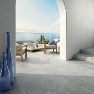 ABK Poetry Stone Piase Ash - płytka ceramiczna/gres antypoślizgowa 120x120 cm rett. 8.5 mm R10C - Płytki ceramiczne - miniaturka - grafika 1