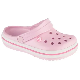 Klapki Crocs Crocband Clog K Jr 207005-6GD różowe - Buty dla dziewczynek - miniaturka - grafika 1