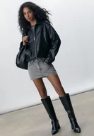 Spódnice - Stradivarius D62 Spódnico-spodnie denim PERŁOWOSZARY DENIM 42 - miniaturka - grafika 1