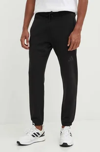 adidas spodnie dresowe All SZN kolor czarny gładkie IX1246 - Spodnie męskie - miniaturka - grafika 1