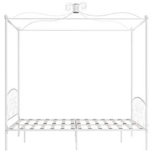 Lumarko Rama łóżka z baldachimem, biała, metalowa, 160 x 200 cm - Łóżka Lumarko Rama łóżka z baldachimem, biała, metalowa, 160 x 200 cm - Łóżka - miniaturka - grafika 5