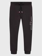 Spodnie i spodenki dla dziewczynek - Tommy Hilfiger Spodnie dresowe Essential KS0KS00214 M Czarny Regular Fit - miniaturka - grafika 1