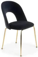 Krzesła - Czarne tapicerowane krzesło w stylu glamour B4-D80 - miniaturka - grafika 1