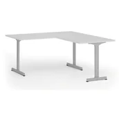 Biurka - Biurko PRIMO BETA L, 1600 x 1800 mm, podstawa szara, biały - miniaturka - grafika 1