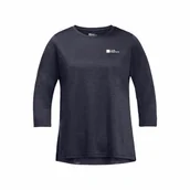 Koszulki sportowe damskie - Damska koszulka sportowa Jack Wolfskin CROSSTRAIL 3/4 T W Graphite - S - miniaturka - grafika 1