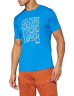Koszulki męskie - Jack Wolfskin Męski T-shirt Big Sky T-shirt męski niebieski Blue Pacific XL - miniaturka - grafika 1