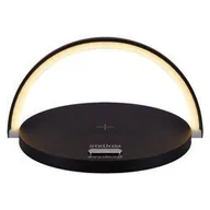 Lampy stojące - Ideus Biurkowa LAMPKA stojąca SATURN 03863 stołowa LAMPA okrągła LED 10W 4000K z przewodem USB-C czarna 03863 - miniaturka - grafika 1