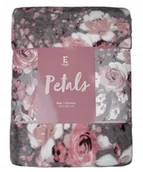 Koce - Koc 150X200 Petals Kwiaty Szary - miniaturka - grafika 1