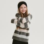 Swetry dla dziewczynek - Reserved - Sweter w paski - Wielobarwny - miniaturka - grafika 1