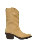 Botki damskie - Badura Kowbojki EO-CAMILA-5031 Beżowy - miniaturka - grafika 1