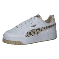 Trampki damskie - PUMA Damskie trampki Carina Street Animal White-Granola Black, 40 EU - miniaturka - grafika 1