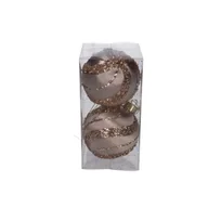 Bombki - Bombka styropianowa 10 cm szampańsko-złota 2 szt. - miniaturka - grafika 1