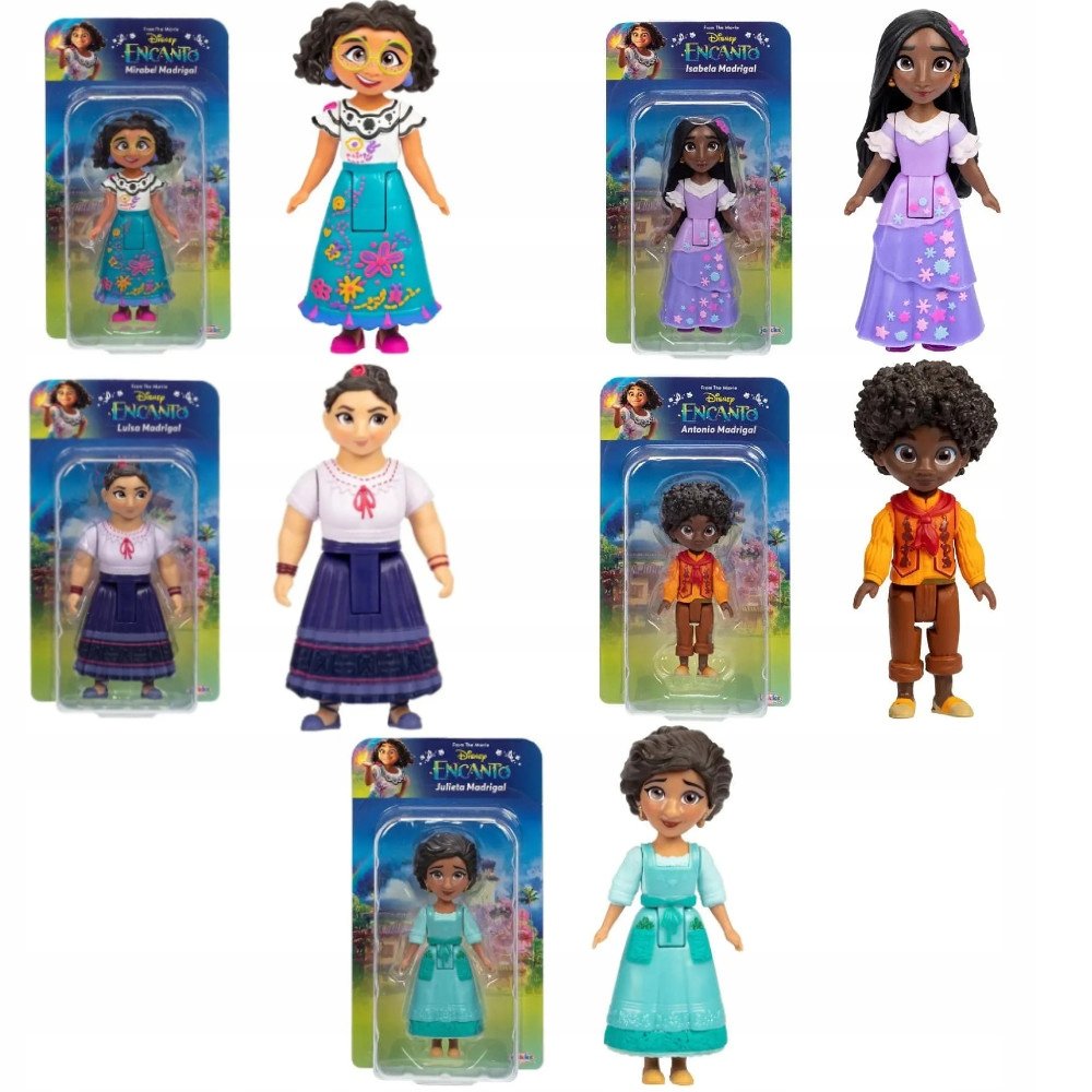 Disney Encanto Zestaw Mini Lalek Luisa Isabela Mirabel Antonio Julieta