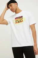 Koszulki męskie - Diesel t-shirt bawełniany męski kolor biały z nadrukiem - miniaturka - grafika 1