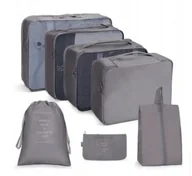 Akcesoria podróżnicze - Kosmetyczki - organizery podróżne - kolor szary 1op.-7szt ZESTAW PODRÓŻNY - miniaturka - grafika 1
