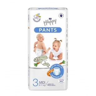Bella Baby Happy Pieluchomajtki dla dzieci Happy Pants Midi 6-11 kg 48 szt. Folia |   BB-055-MU48-002 - Pieluchy - miniaturka - grafika 1