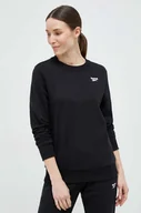 Bluzy damskie - Reebok bluza damska kolor czarny gładka - miniaturka - grafika 1