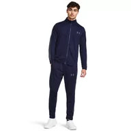 Spodnie sportowe męskie - Męski dres komplet treningowy Under Armour UA Knit Track Suit - granatowy - UNDER ARMOUR - miniaturka - grafika 1