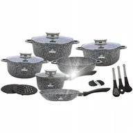 Zestawy garnków i patelni - ZESTAW NACZYŃ Z MARMUROWYCH GARNIKÓW CERAMICZNYCH 17 SZT - miniaturka - grafika 1