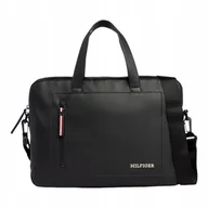 Torby męskie - Tommy hilfiger torba na laptopa th pique slim computer bag czarna - miniaturka - grafika 1