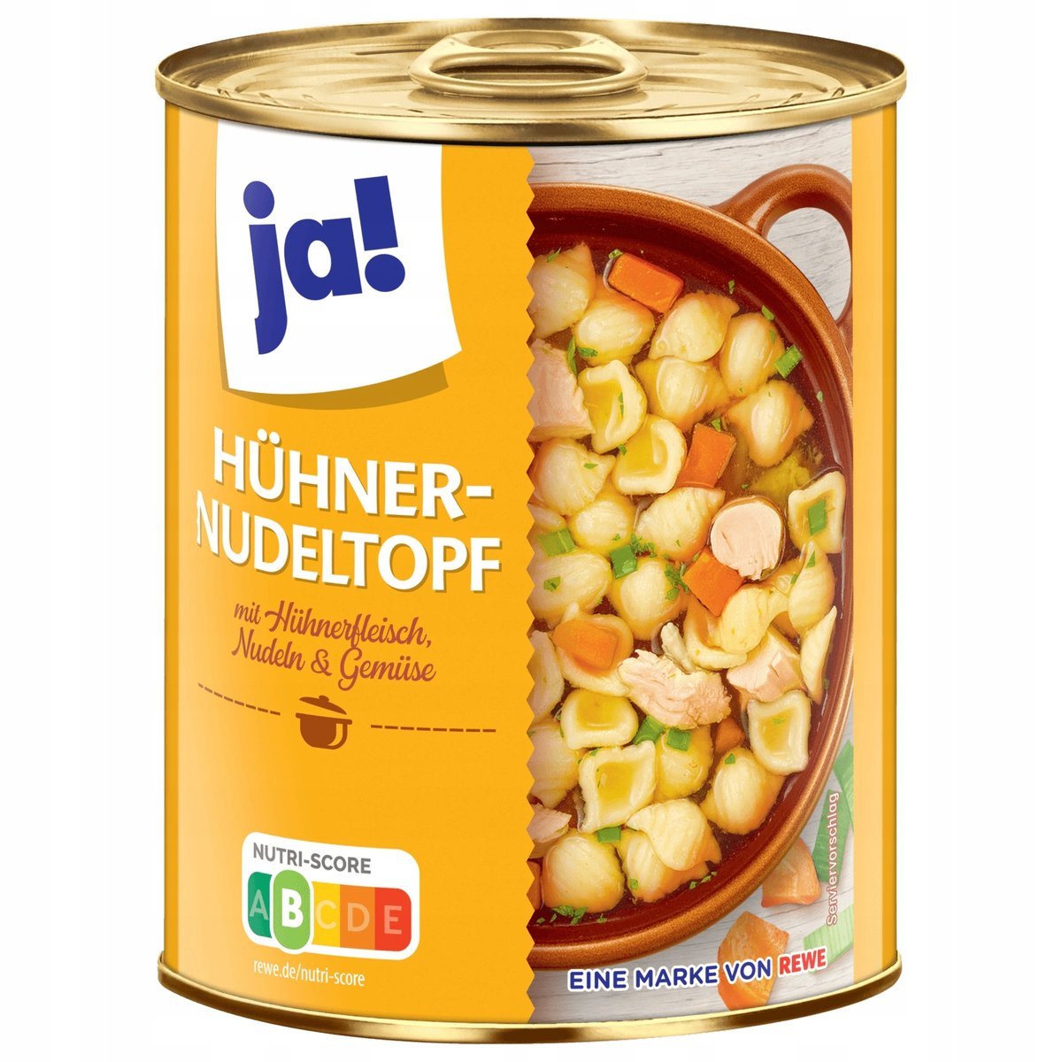 Gotowy Rosół z Kurczakiem i Makaronem Ja! Duża Puszka 800 g z Niemiec