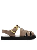 Sandały damskie - Gino Rossi Sandały LOCK-CS882-HM-01 Brązowy - miniaturka - grafika 1