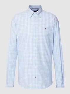 Koszule męskie - Koszula biznesowa o kroju regular fit ze wzorem w kratę - grafika 1