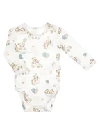 Body dla niemowląt - Niemowlęce body na długi rękaw wzór misie kremowe Nicol,r.80 - miniaturka - grafika 1