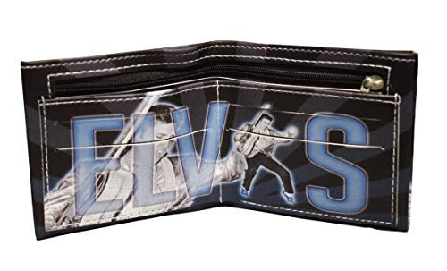 Midsouth Products Elvis Presley składany portfel - niebieskie zamszowe buty, wielokolorowe, średnie, wielokolorowe, M