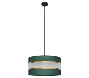 Żyrandol na lince HELEN 1xE27/60W/230V śr. 40 cm zielony/złoty - Lampy sufitowe - miniaturka - grafika 1